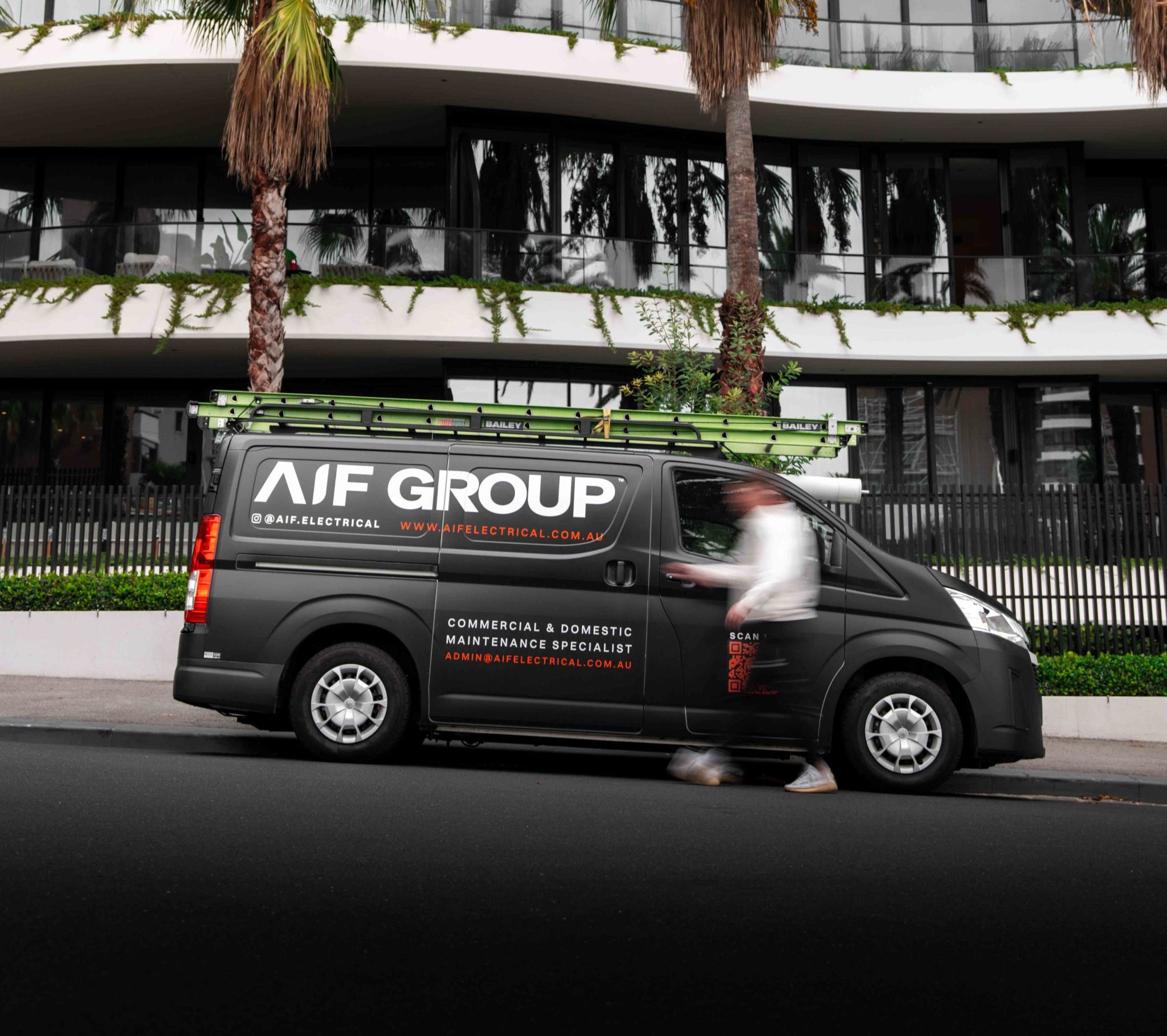 AIF Electrical work van — licensed Melbourne electricians