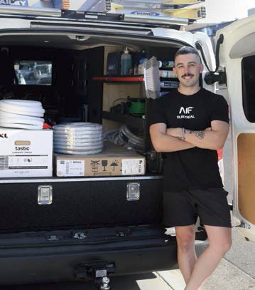 Jesse Azzopardi’s Toyota HiAce work van fit-out — Bunnings × AIF Electrical